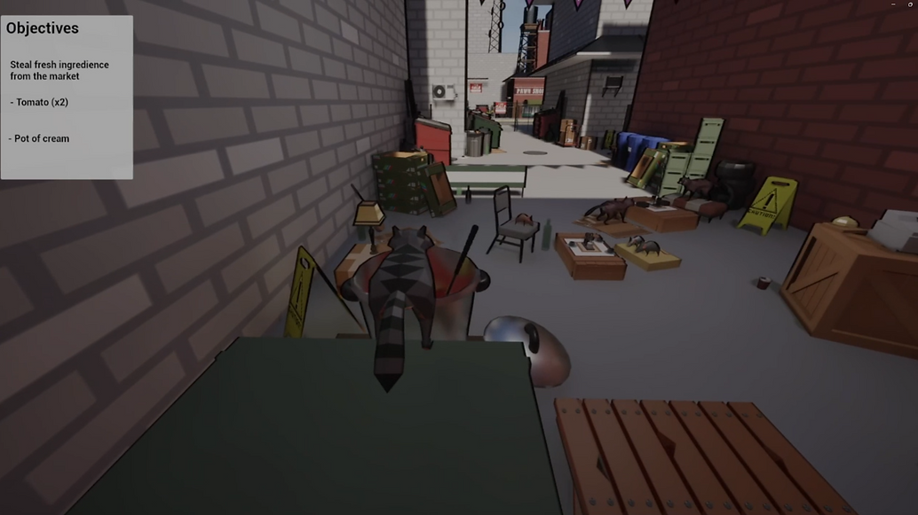 Adding stolen ingredients to pot