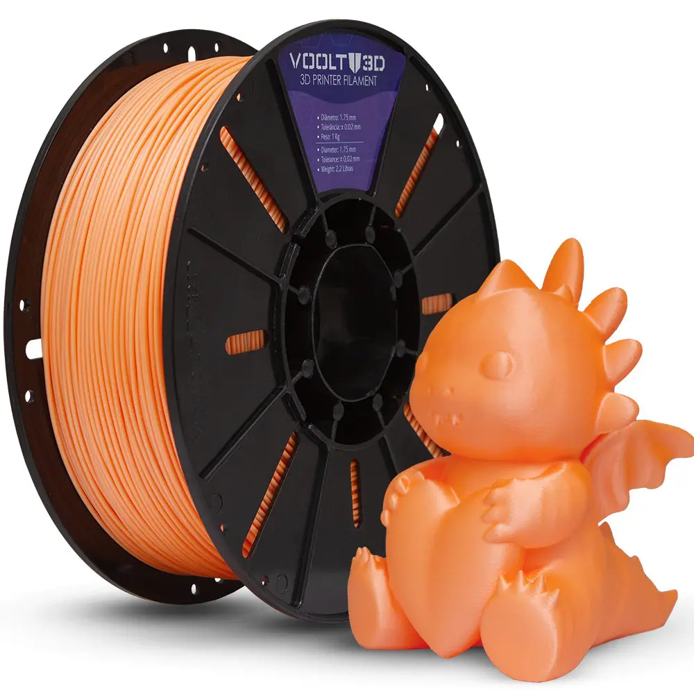 Filamento PLA Laranja Macaron Velvet High Speed Premium - 1Kg