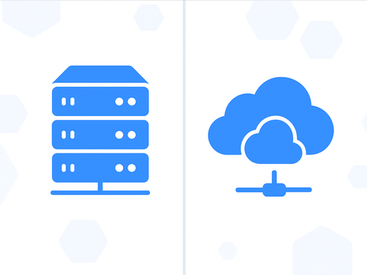 two different ways of storing data: on-premise and cloud