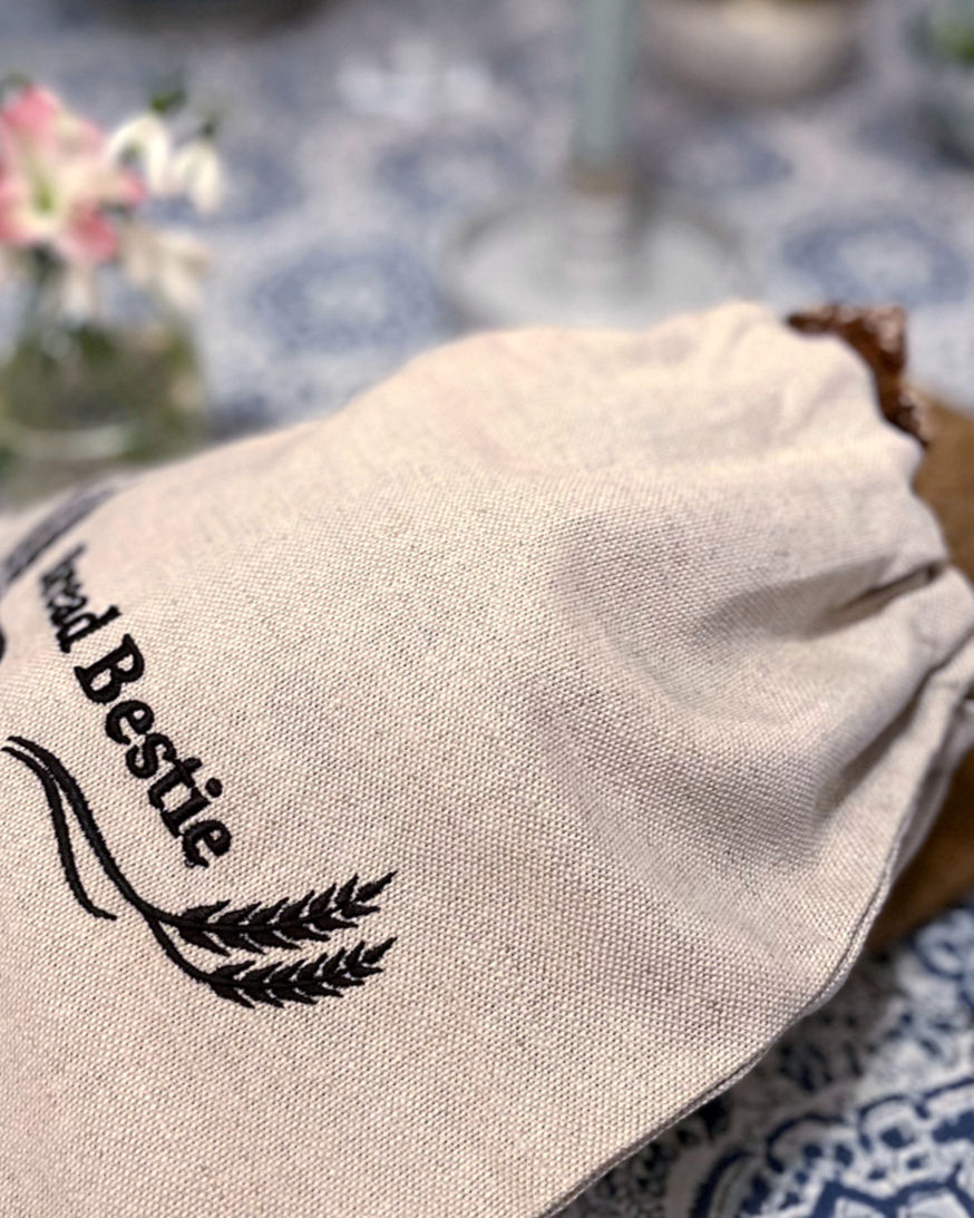 Miniatyrbild: Bread Bestie Svart - brödpåse i linne