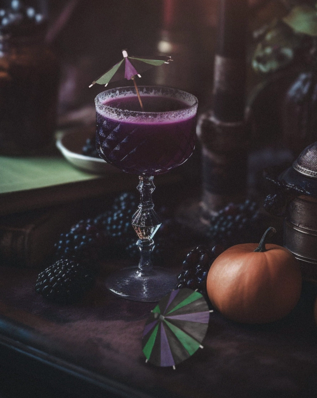 Haunted Spirits 'Beetle Juice' | Spooky Cocktail Umbrellas [15 Pack]