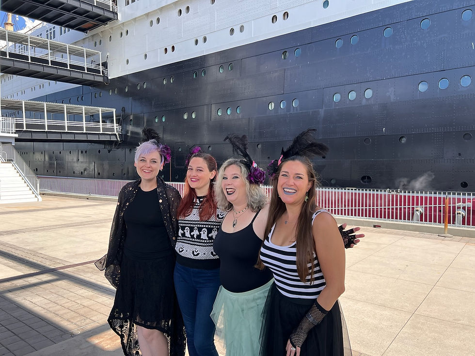 queen mary, lady teal's curios, homespun haints, spooky travel, haunted ships, spooky podcasts, shadowreach co