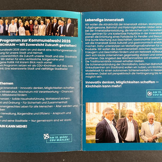 Auszug aus der 20-seitigen Broschüre der CDU zur Kommunalwahl 2026 in Kirchhain 