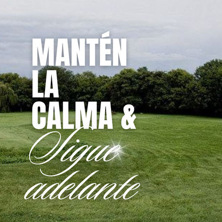 Mantén la calma y sigue adelante