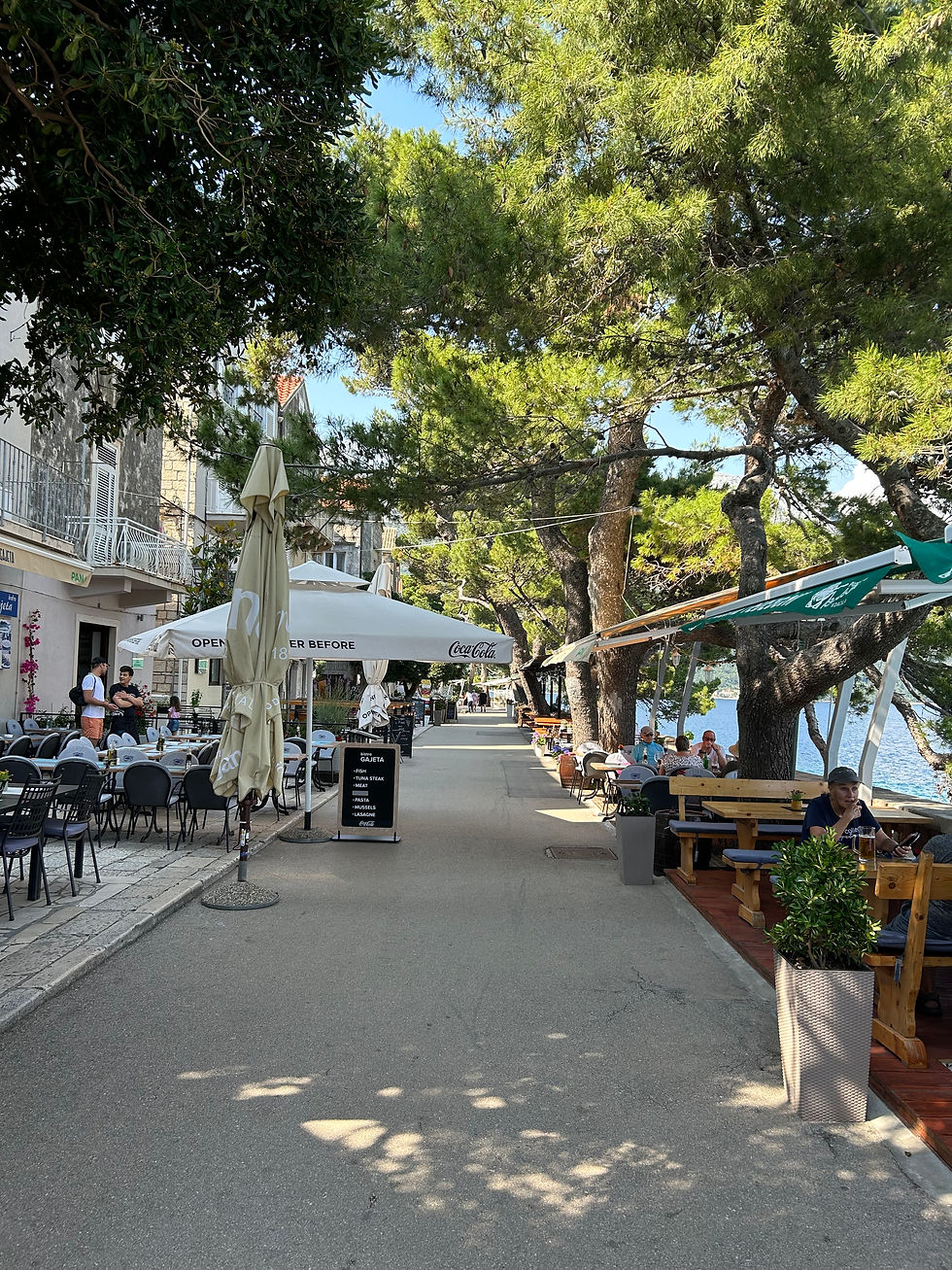 Promenade in Korčula,Croatia