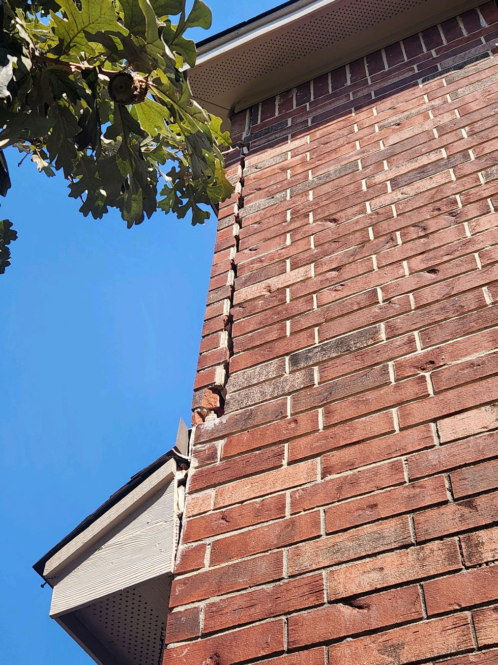 brick separation from foundation settling