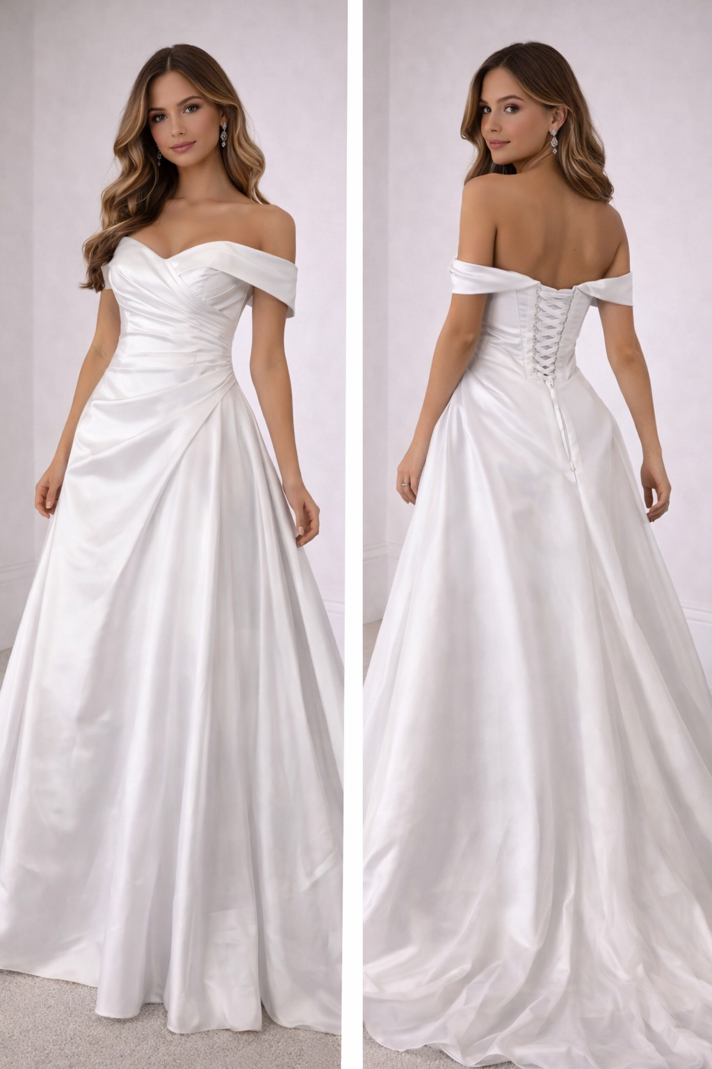 Off the shoulder Wedding Gown size 12