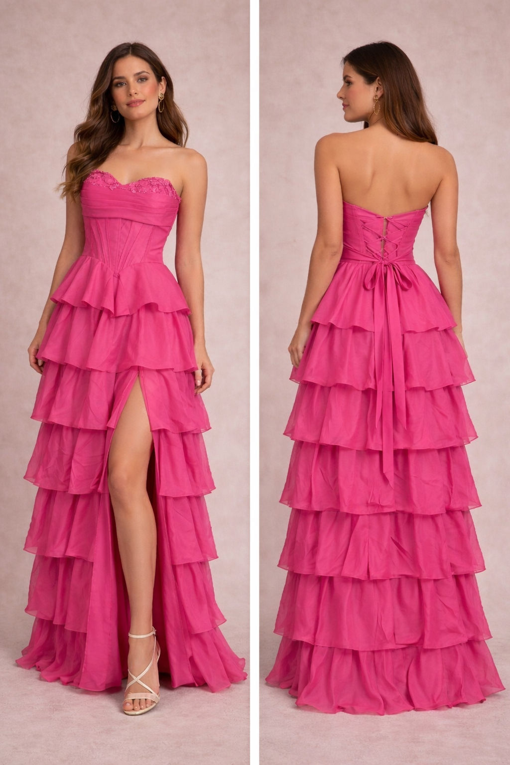 Blushing Cascade Romance Gown size 8