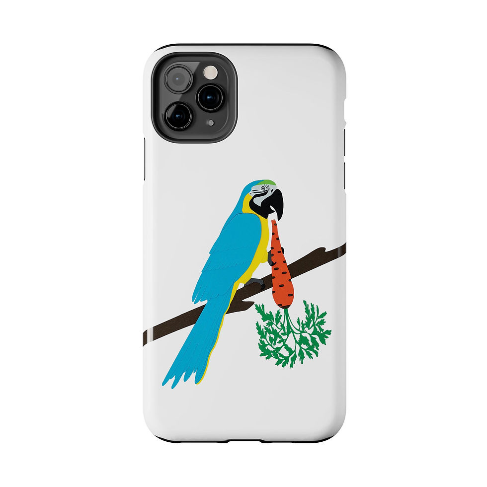 Thumbnail: Parrot Eating A Carrot Tough Two Layer Phone Case (Fits Select iPhone Models)