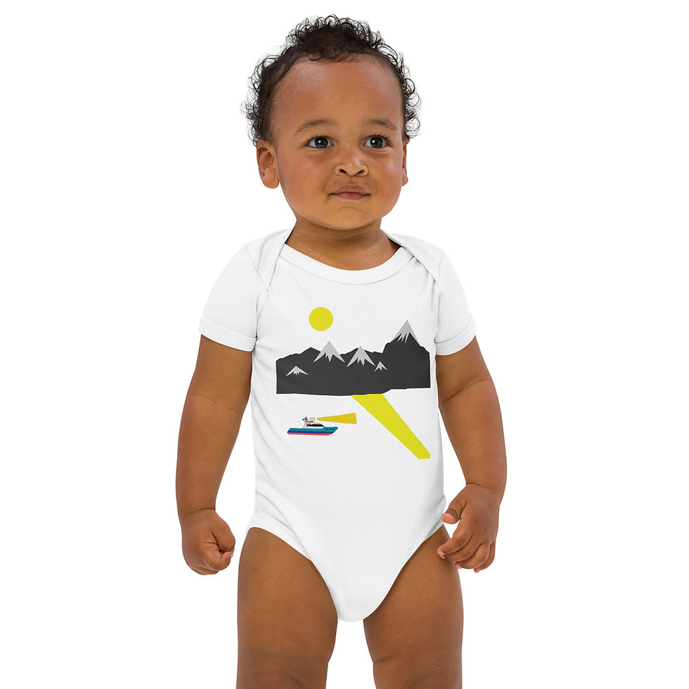Thumbnail: Night Search Pop Art Organic Baby Bodysuit