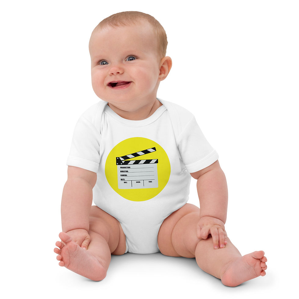 Thumbnail: Film Slate Pop Art Organic Baby Bodysuit