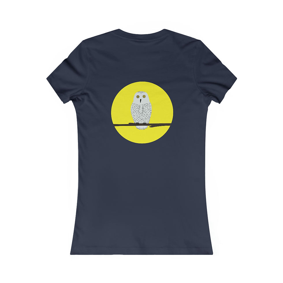 Thumbnail: Snowy Owl Pop Art Fitted 3-D T-Shirt (Women's)