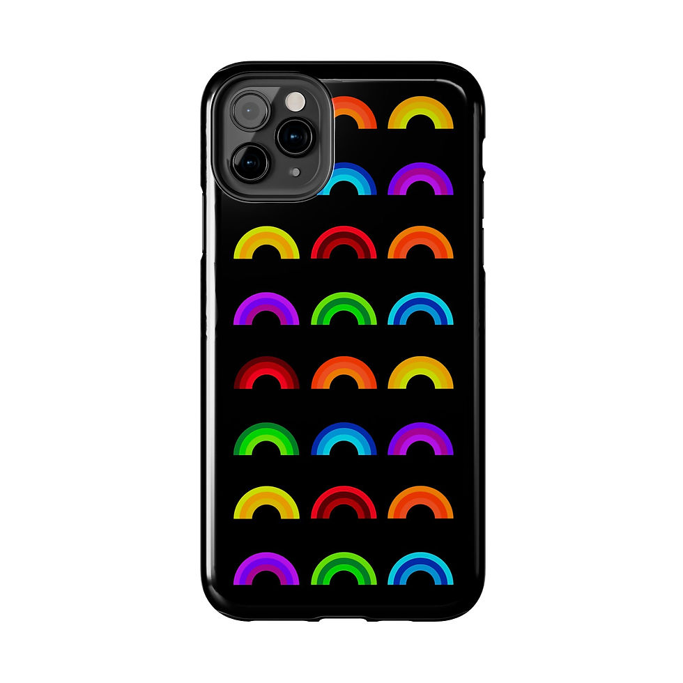 Thumbnail: Rainbow Grid Pop Art Tough Two Layer Phone Case (Fits Select iPhone Models)