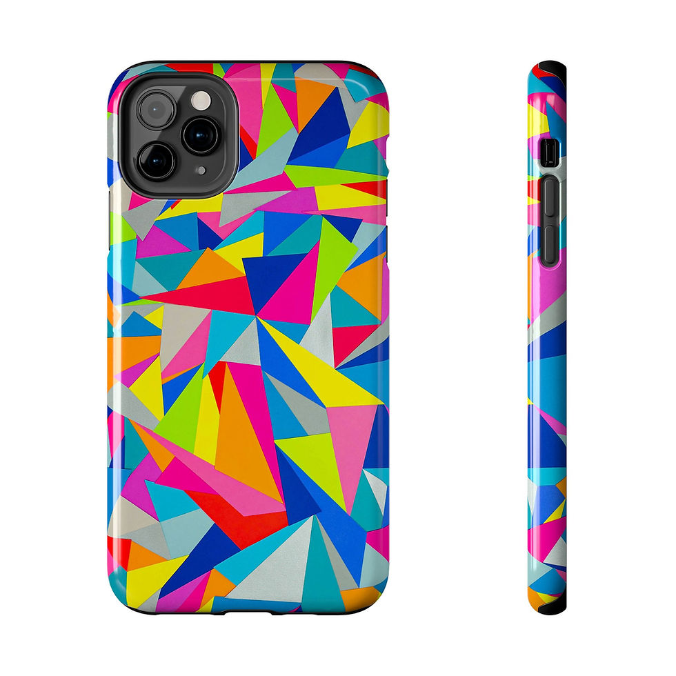 Thumbnail: Neon Mirror Pop Art Tough Two Layer Phone Case (Fits Select iPhone Models)