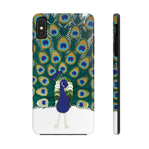 Peacock Pop Art Tough Two Layer Phone Case (Fits Select iPhone