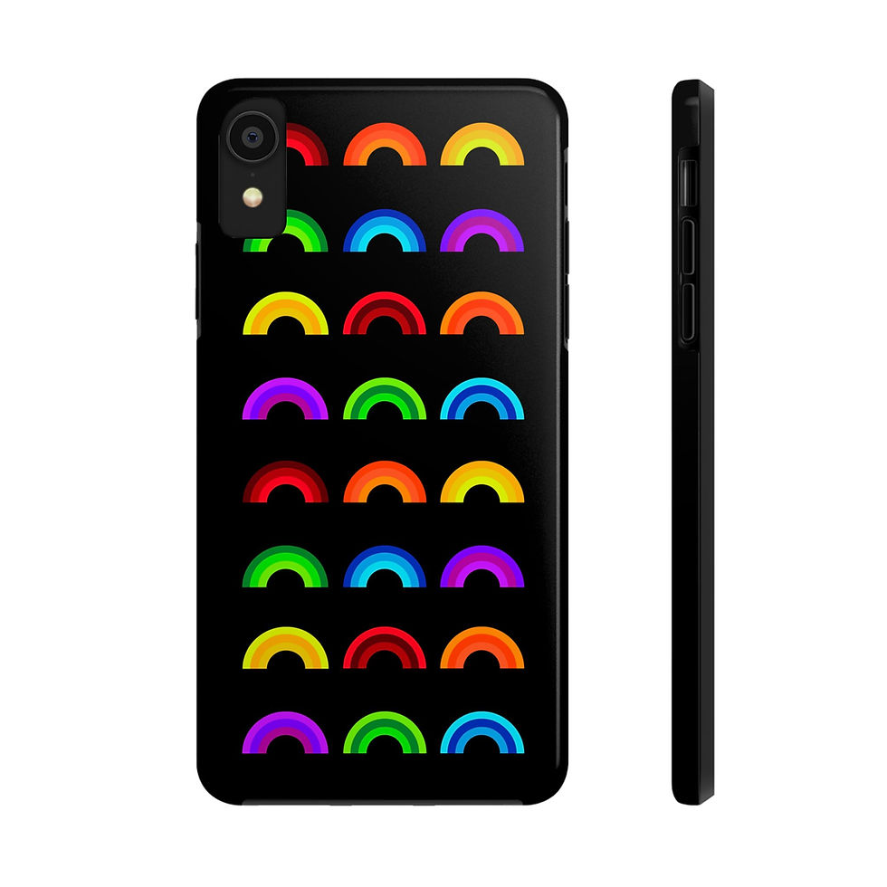 Thumbnail: Rainbow Grid Pop Art Tough Two Layer Phone Case (Fits Select iPhone Models)