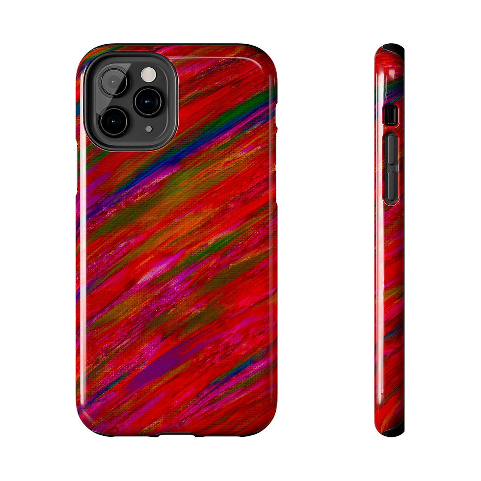 Thumbnail: Diagonal Stripe Pop Art Tough Two Layer Phone Case (Fits Select iPhone Models)