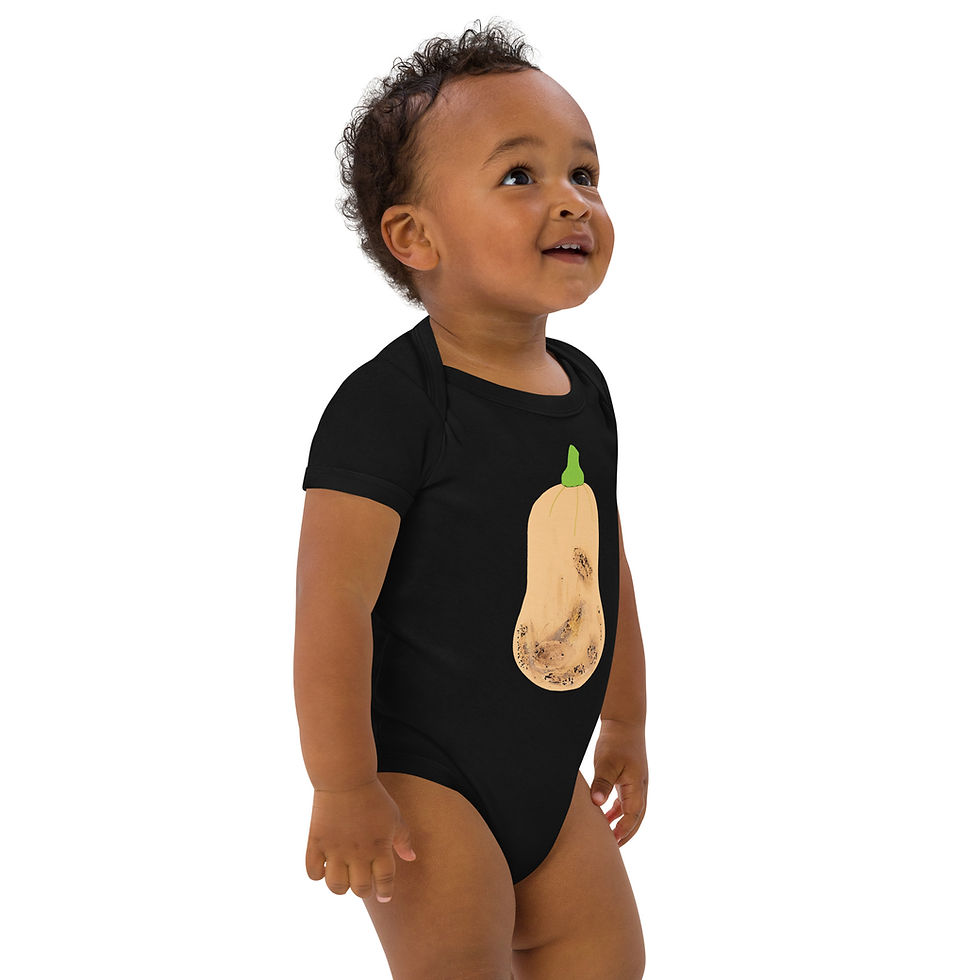 Thumbnail: Butternut Squash Pop Art Organic Baby Bodysuit