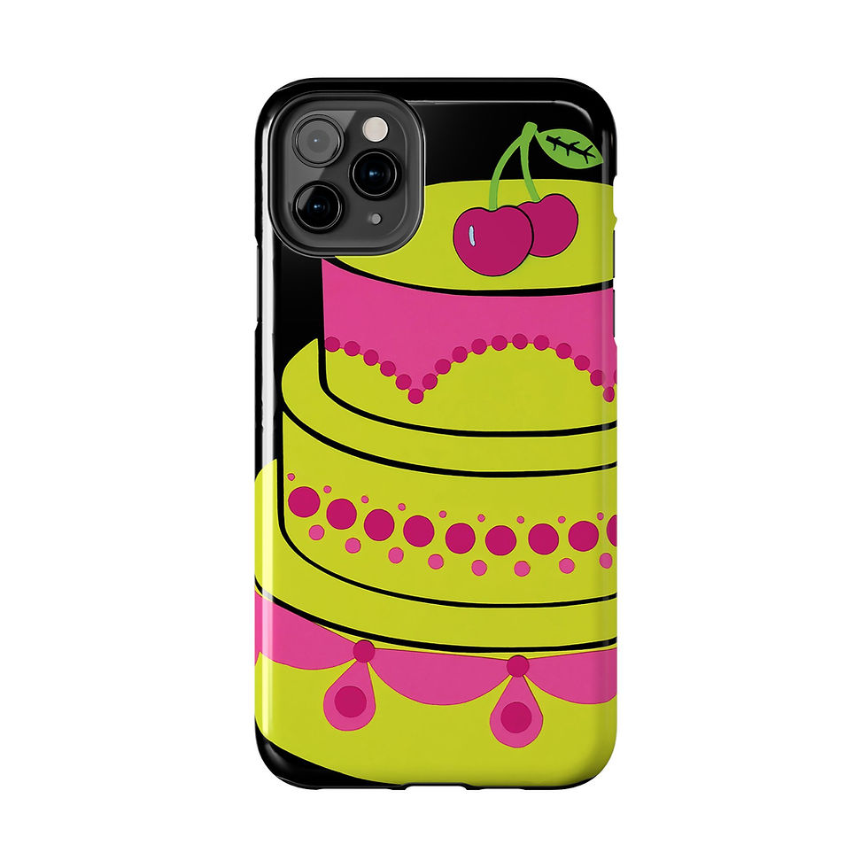 Thumbnail: Neon Cake Pop Art Tough Two Layer Phone Case (Fits Select iPhone Models)