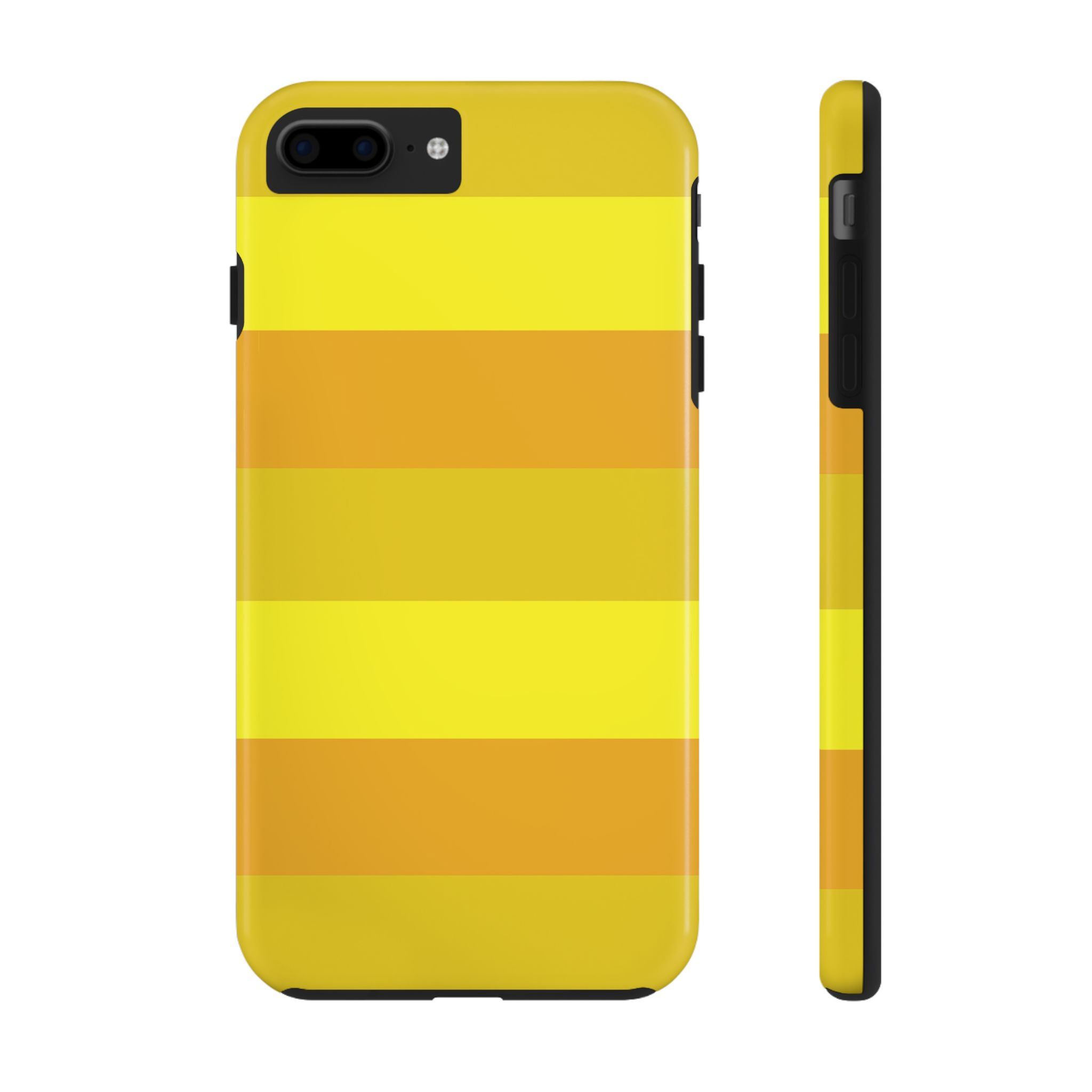 Hello Yellow Stripe Tough Two Layer Phone Case (Fits Select iPhone Models)