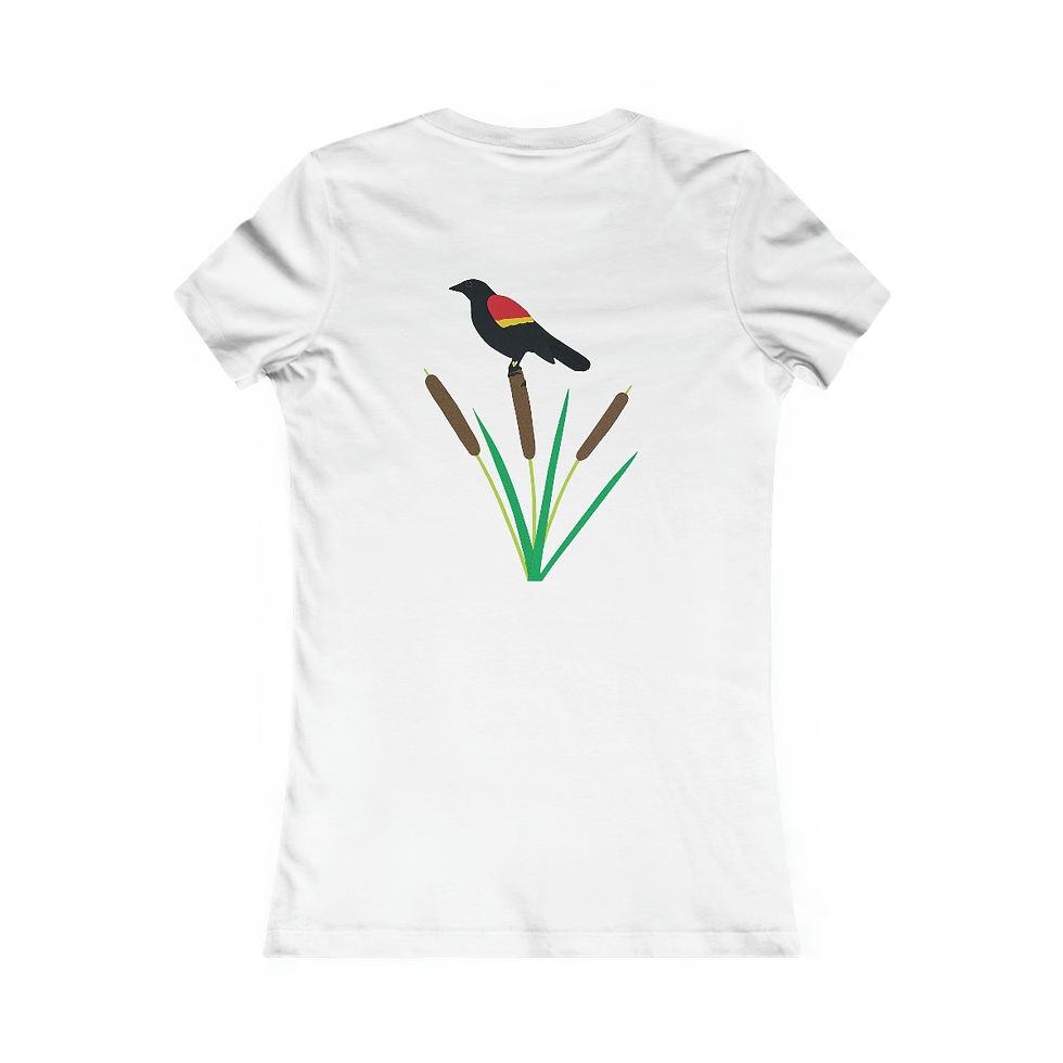 Thumbnail: Red-Winged Blackbird Pop Art Fitted 3-D T-Shirt (Women's)