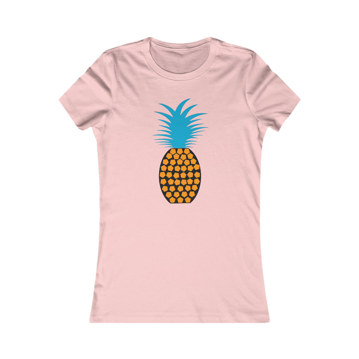 Pop Art Pineapple Fitted 3-D T-Shirt (Women's)