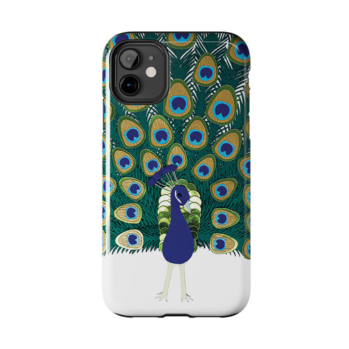 Peacock Pop Art Tough Two Layer Phone Case (Fits Select iPhone