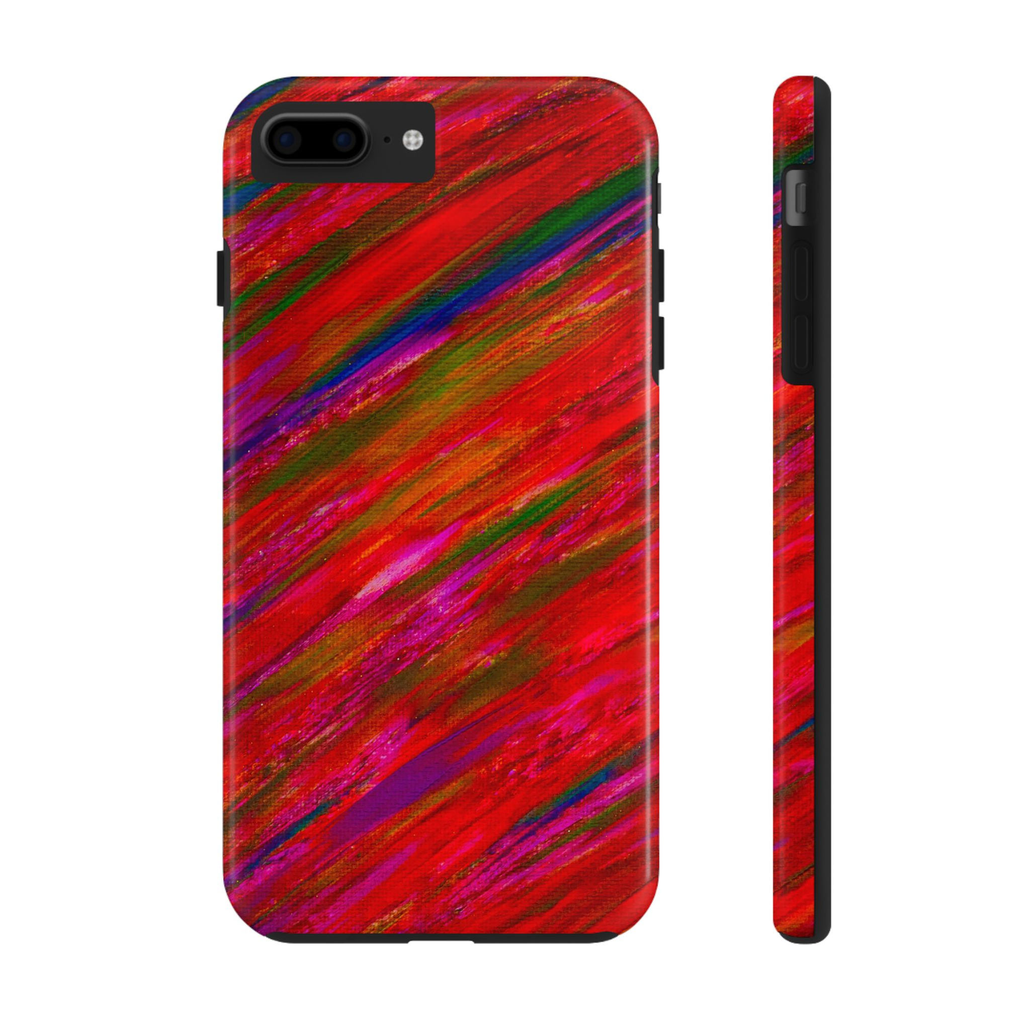 Diagonal Stripe Pop Art Tough Two Layer Phone Case (Fits Select iPhone Models)