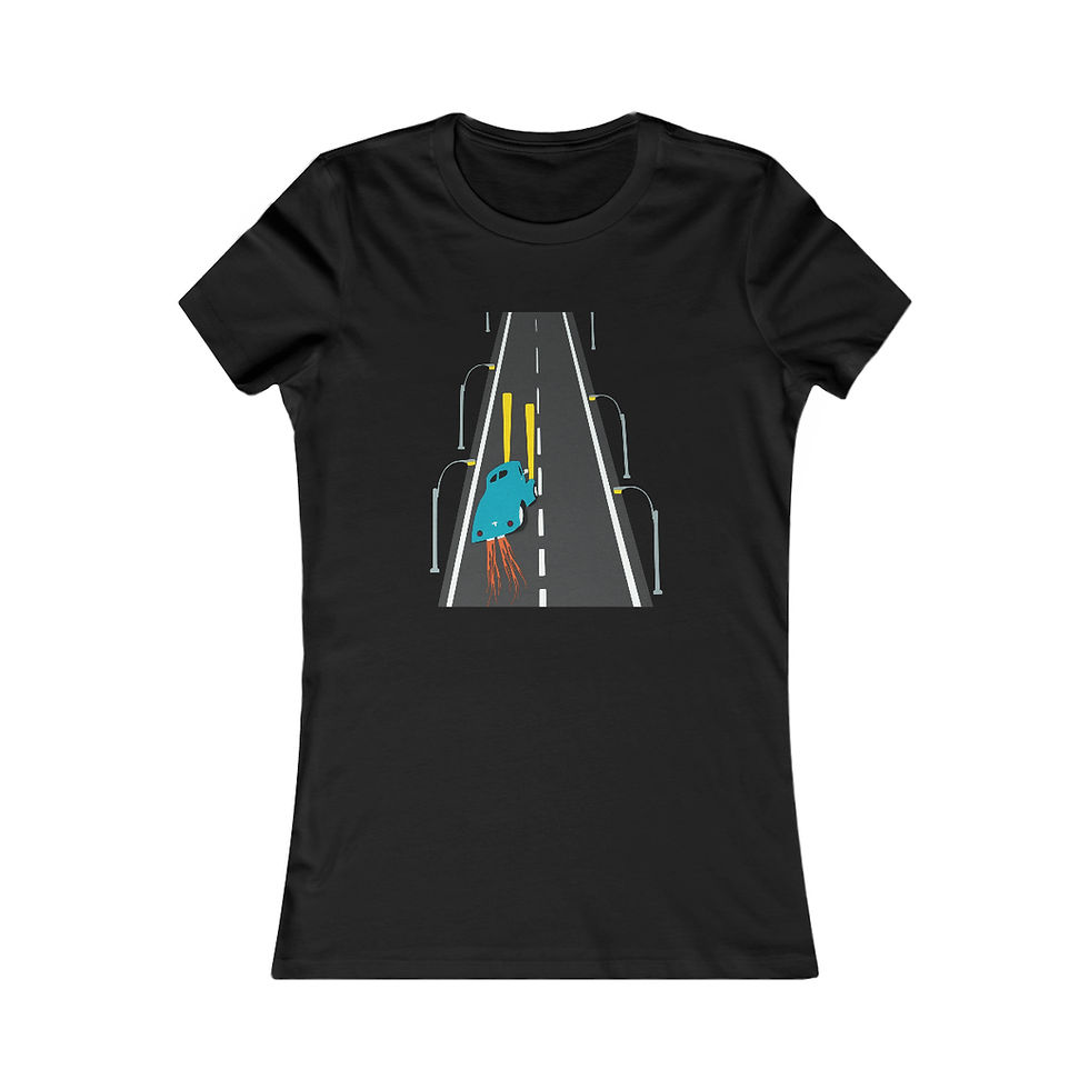 Thumbnail: 1941 Willys Hot Rod Pop Art Fitted 3-D T-Shirt (Women's)