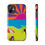 Thumbnail: Beach Sunset Pop Art Tough Two Layer Phone Case (Fits Select iPhone Models)