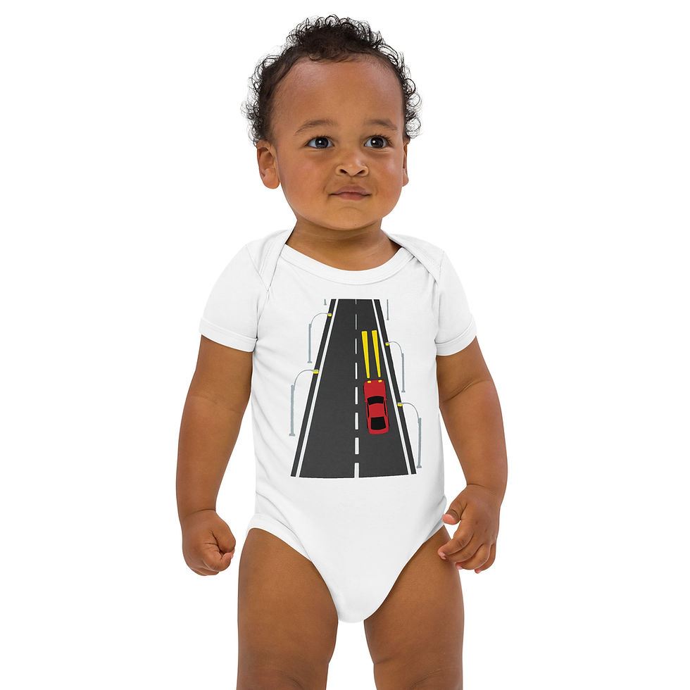 Thumbnail: Sports Car Pop Art Organic Baby Bodysuit