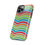 Thumbnail: Color Wave Silver Pop Art Tough Two Layer Phone Case (Fits Select iPhone Models)
