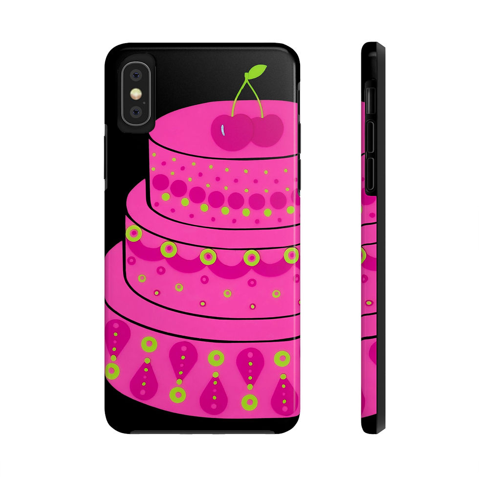 Thumbnail: Pink Cake Pop Art Tough Two Layer Phone Case (Fits Select iPhone Models)