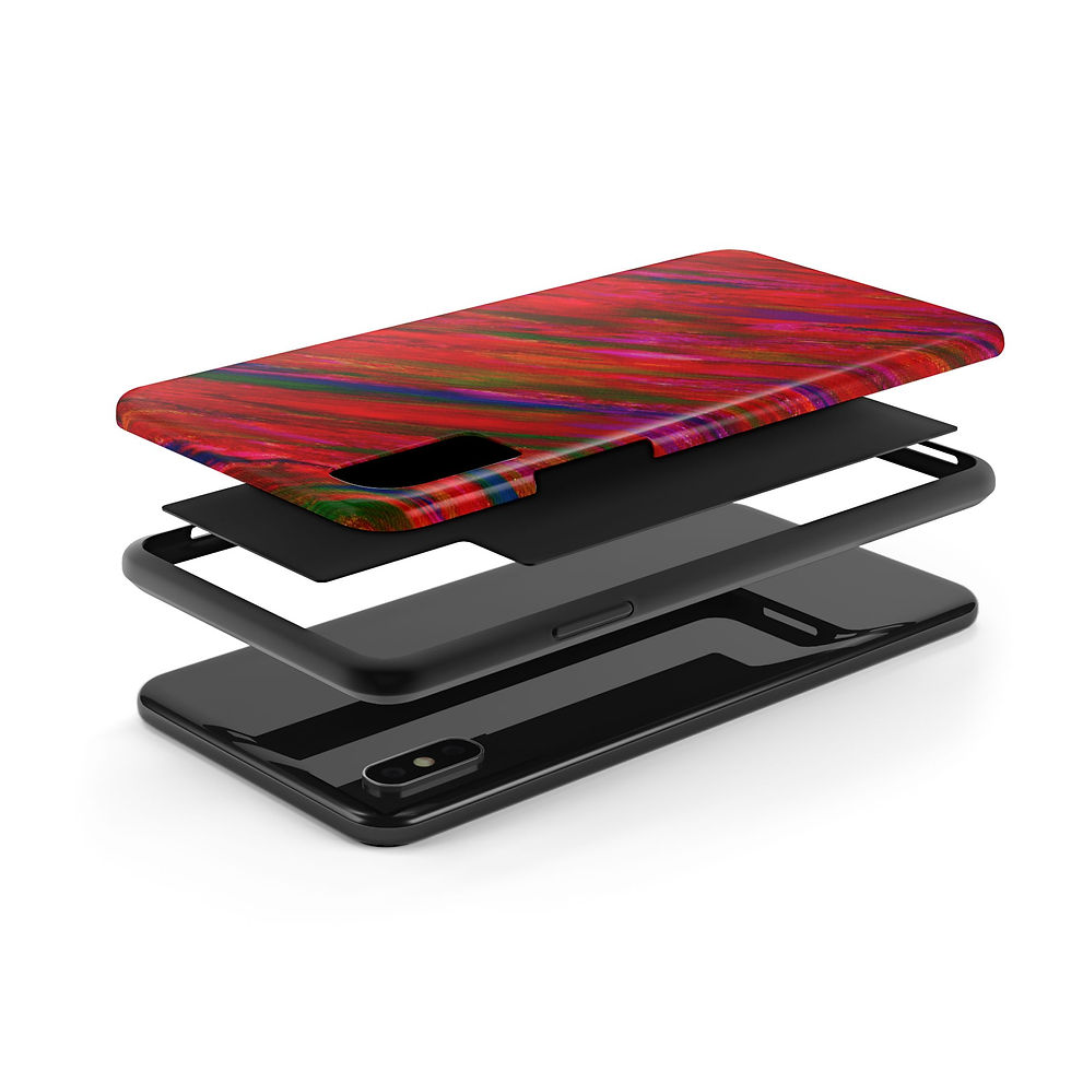 Thumbnail: Diagonal Stripe Pop Art Tough Two Layer Phone Case (Fits Select iPhone Models)