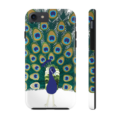 Peacock Pop Art Tough Two Layer Phone Case (Fits Select iPhone