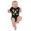 Thumbnail: Black and White Night Pop Art Fan Organic Baby Bodysuit