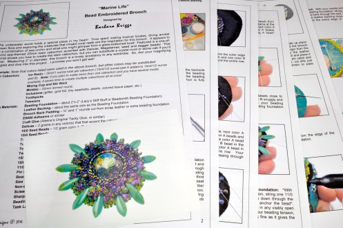 Marine Life Bead Embroidered Brooch - Tutorial - Etsy