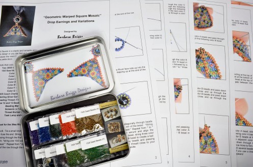 geometric-warped-square-mosaic-drop-earrings-kit