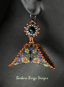 geometric-warped-square-earrings-mosaic-modeled-signed