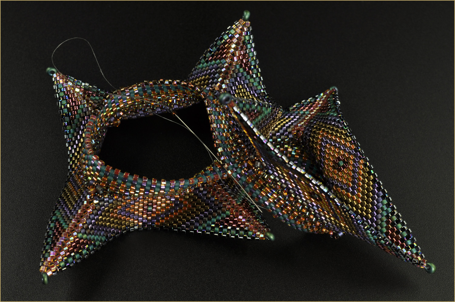 GeometricBeadedBangle