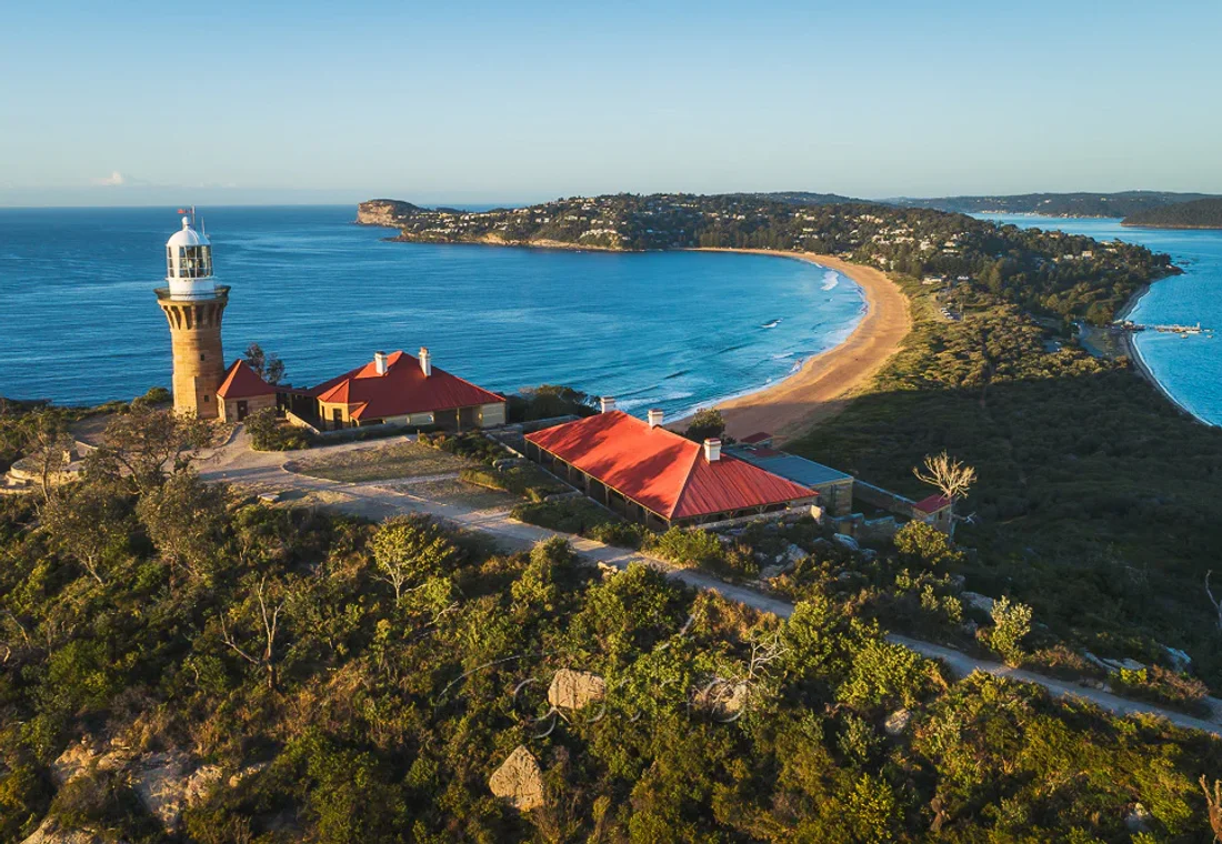 Barrenjoey headland and Palm Beach from the air
