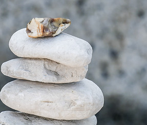 Stack of chalk rocks