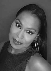 A blackand white photo of the author