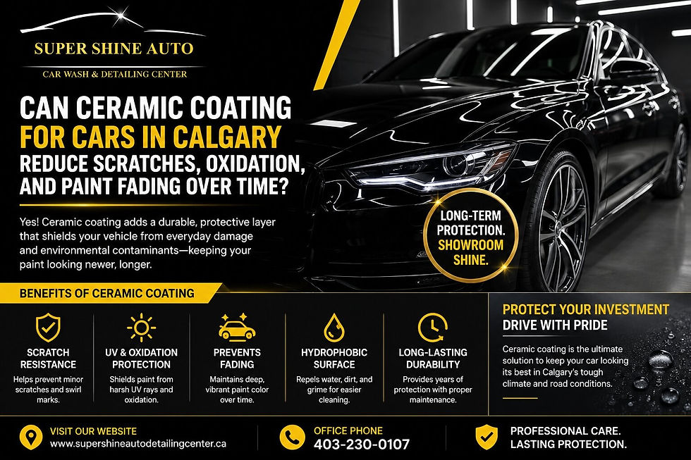 Can Ceramic Coating for Cars in Calgary Reduce Scratches, Oxidation, and Paint Fading Over Time?