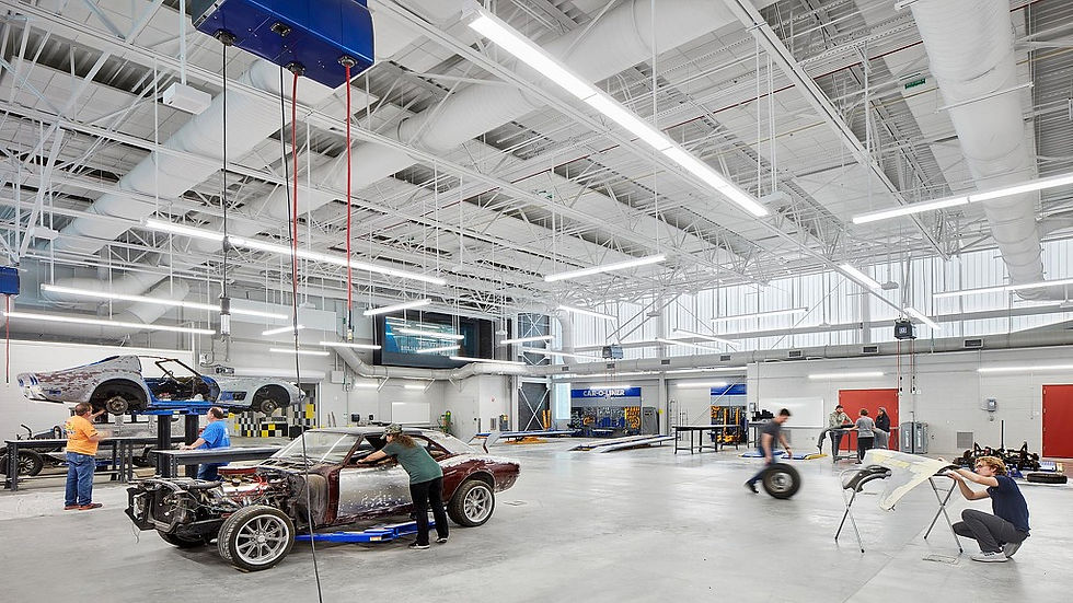 Wake Tech’s Hendrick Center for Automotive Excellence on the Scott Northern Wake Campus