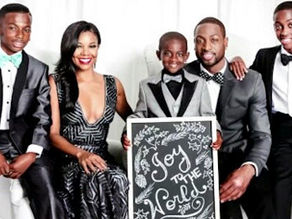 DWAYNE WADE & GABRIELLE UNION DEBUT THEIR FIRST-EVER HOLIDAY CARD