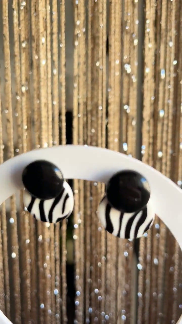 Miniature : Boucles d'oreilles Mini Zèbre