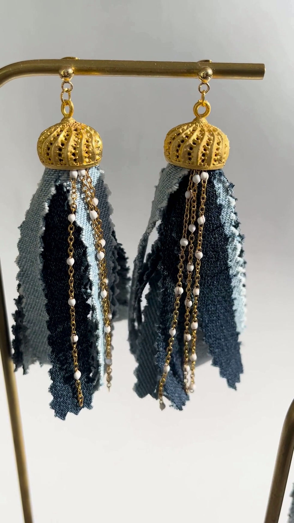 Miniature : Boucles d'oreilles " Blue Jean "