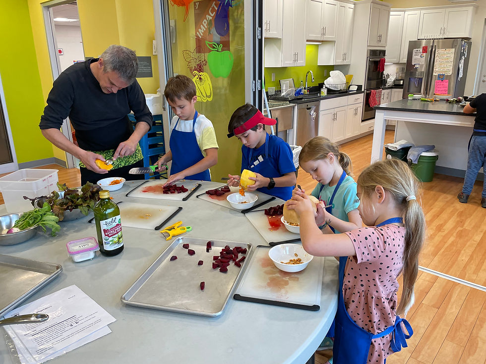 Group picture with parent volunteer