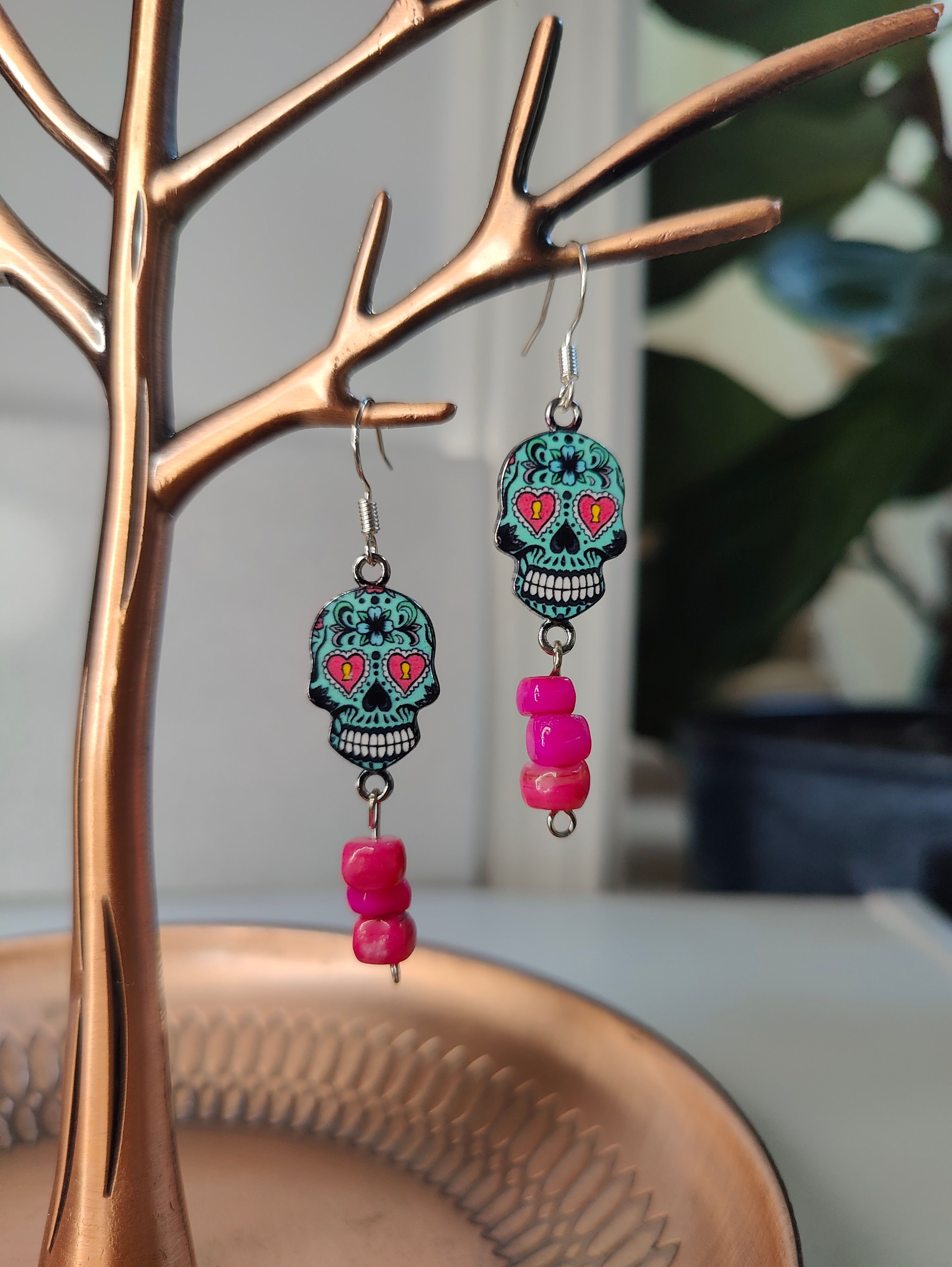 #4 sugar skull earrings